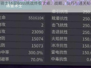 独奏骑士16层Boss挑战终极攻略：战略、技巧与通关秘籍全解析