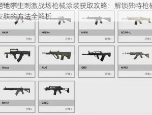 绝地求生刺激战场枪械涂装获取攻略：解锁独特枪械皮肤的方法全解析