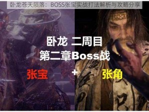 卧龙苍天陨落：BOSS张宝实战打法解析与攻略分享