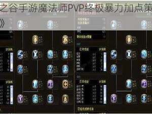 《龙之谷手游魔法师PVP终极暴力加点策略全解析》