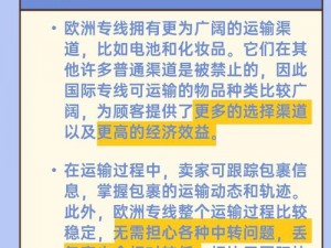 欧亚专线欧洲 W 码，优质专线物流服务