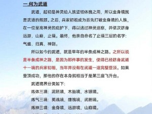 武当洗练属性与能力修炼之解析：探寻实战中的修炼之道