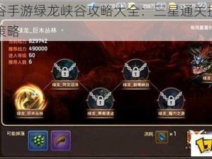 龙之谷手游绿龙峡谷攻略大全：三星通关技巧与实战策略