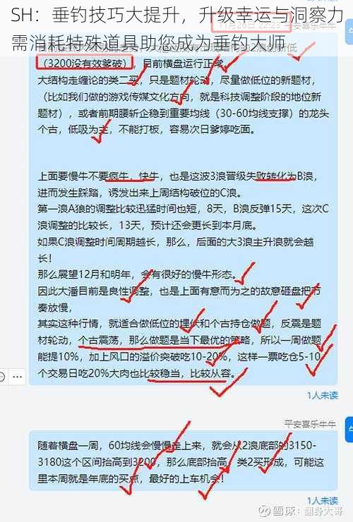 SH：垂钓技巧大提升，升级幸运与洞察力需消耗特殊道具助您成为垂钓大师