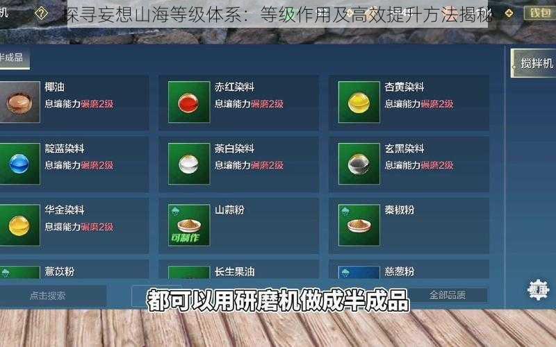 探寻妄想山海等级体系：等级作用及高效提升方法揭秘