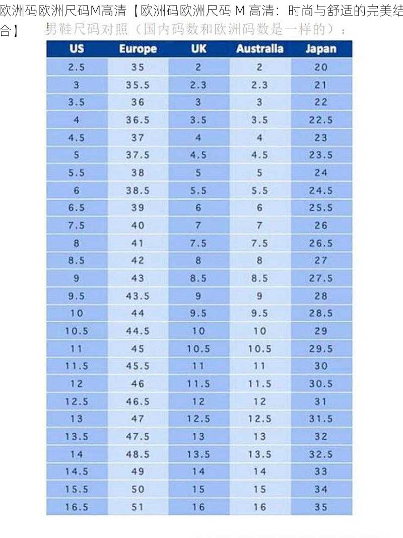 欧洲码欧洲尺码M高清【欧洲码欧洲尺码 M 高清：时尚与舒适的完美结合】