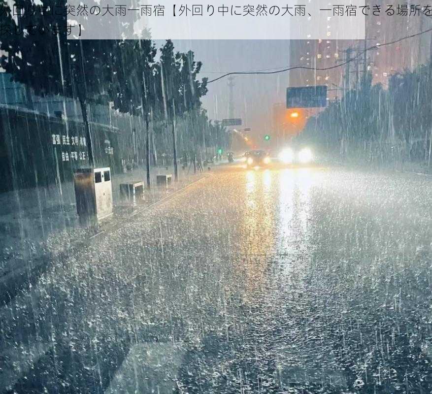 外回り中に突然の大雨一雨宿【外回り中に突然の大雨、一雨宿できる場所を探しています】