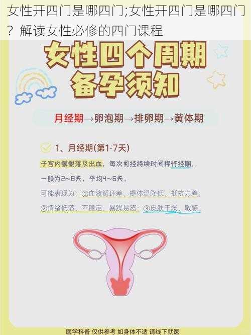 女性开四门是哪四门;女性开四门是哪四门？解读女性必修的四门课程