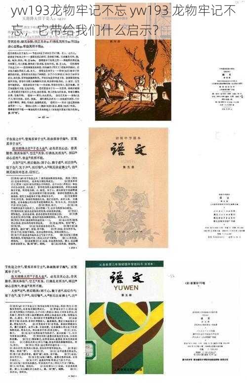 yw193龙物牢记不忘 yw193 龙物牢记不忘，它带给我们什么启示？