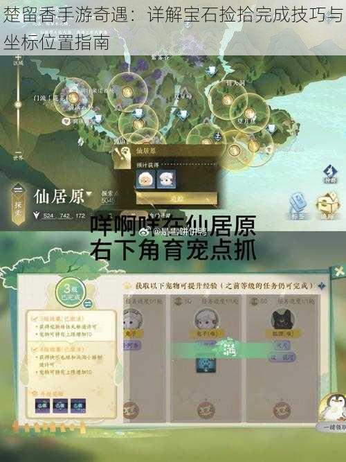 楚留香手游奇遇：详解宝石捡拾完成技巧与坐标位置指南