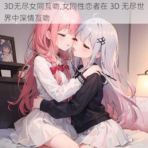 3D无尽女同互吻,女同性恋者在 3D 无尽世界中深情互吻