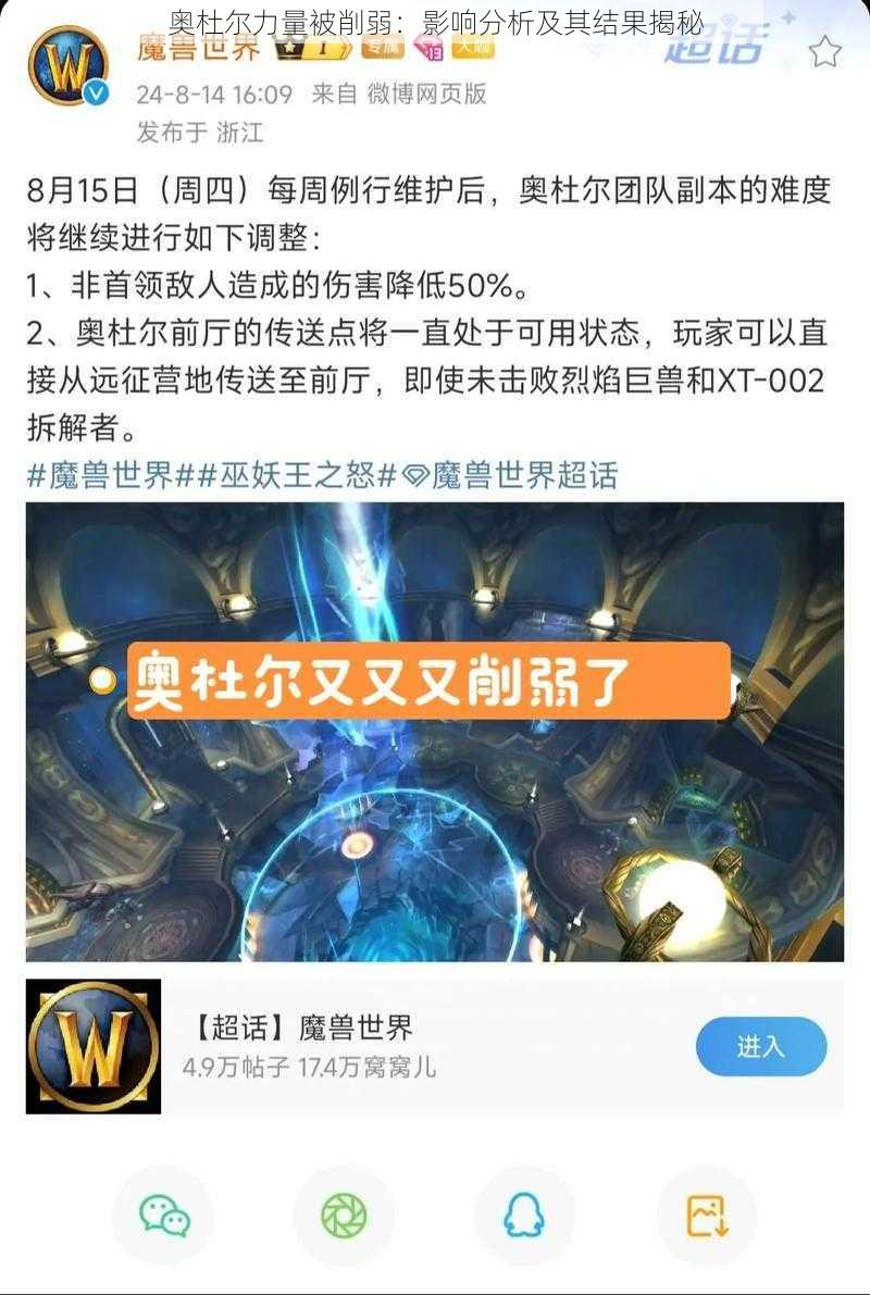 奥杜尔力量被削弱：影响分析及其结果揭秘