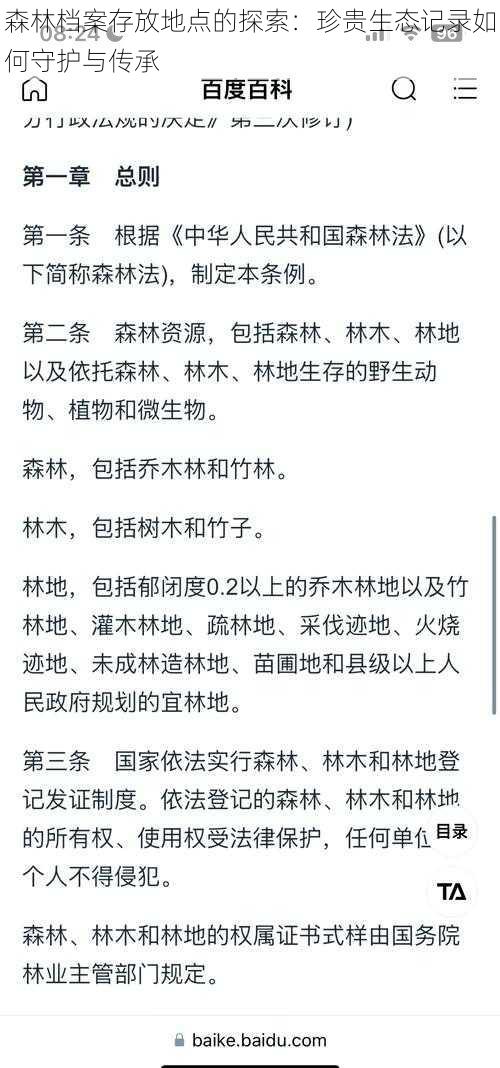 森林档案存放地点的探索：珍贵生态记录如何守护与传承