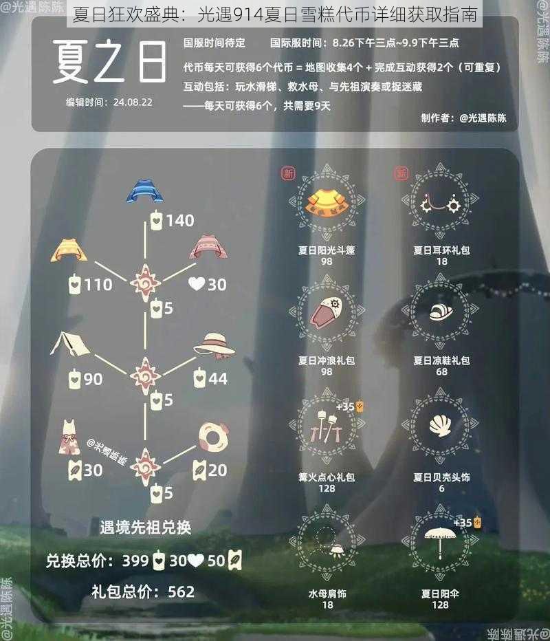 夏日狂欢盛典：光遇914夏日雪糕代币详细获取指南