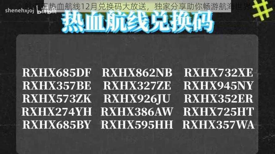 航海王热血航线12月兑换码大放送，独家分享助你畅游航海世界